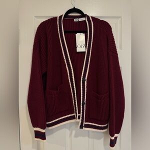 Zara varsity style cardigan, S